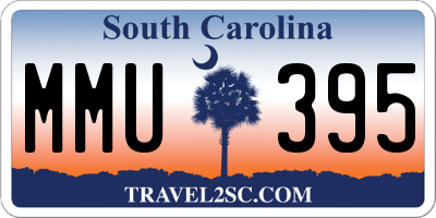 SC license plate MMU395