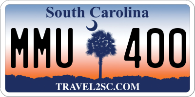 SC license plate MMU400