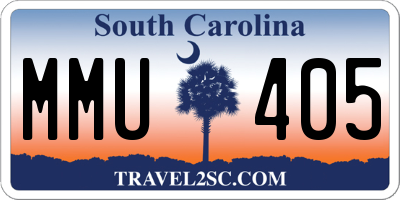 SC license plate MMU405