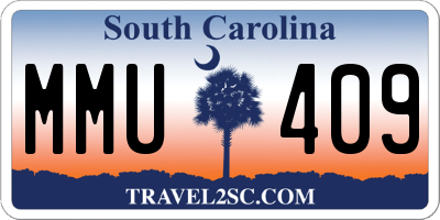 SC license plate MMU409