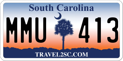 SC license plate MMU413