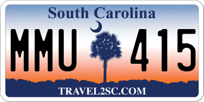 SC license plate MMU415