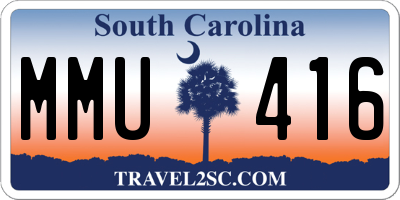 SC license plate MMU416