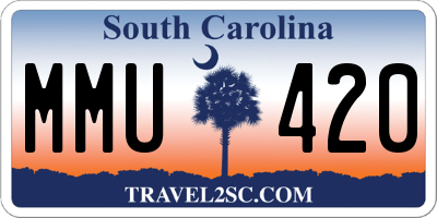 SC license plate MMU420