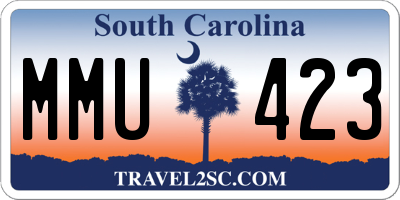 SC license plate MMU423