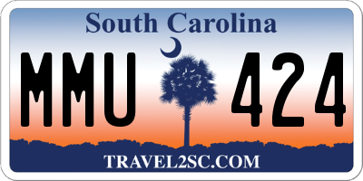 SC license plate MMU424