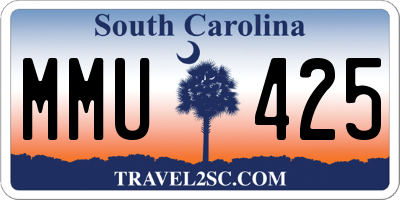 SC license plate MMU425