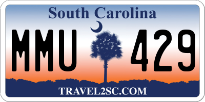 SC license plate MMU429