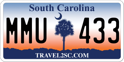 SC license plate MMU433