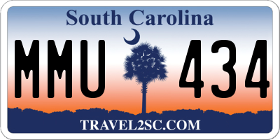 SC license plate MMU434