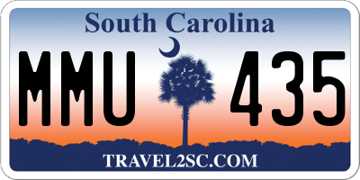 SC license plate MMU435