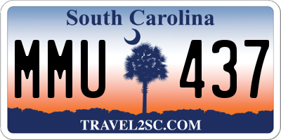 SC license plate MMU437