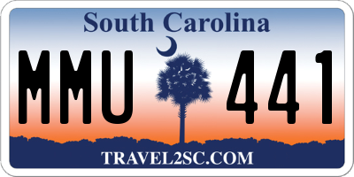 SC license plate MMU441