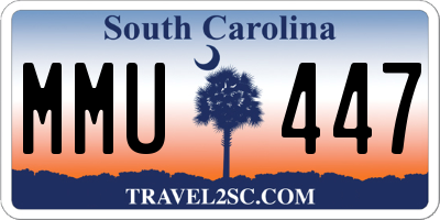 SC license plate MMU447