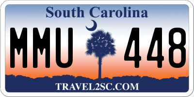 SC license plate MMU448