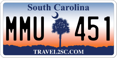 SC license plate MMU451