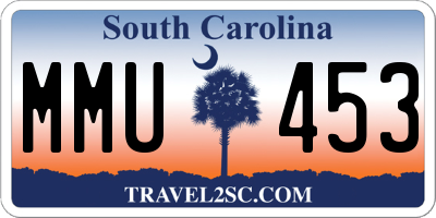 SC license plate MMU453