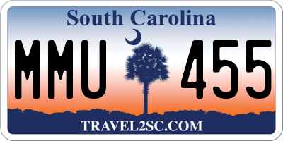 SC license plate MMU455