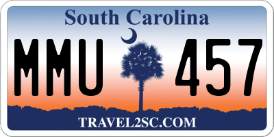 SC license plate MMU457
