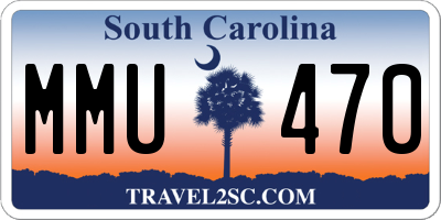 SC license plate MMU470