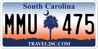 SC license plate MMU475