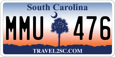 SC license plate MMU476