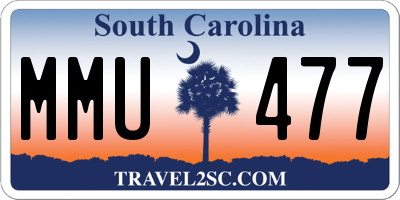 SC license plate MMU477