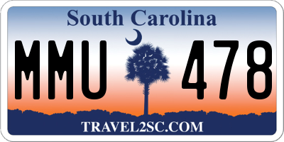 SC license plate MMU478