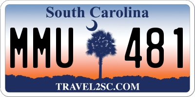 SC license plate MMU481