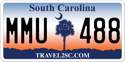 SC license plate MMU488