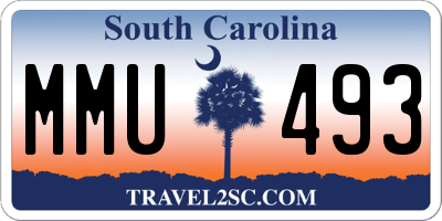 SC license plate MMU493