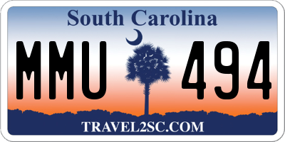 SC license plate MMU494