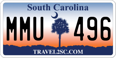 SC license plate MMU496