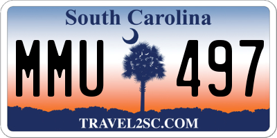 SC license plate MMU497