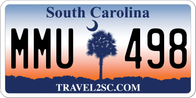 SC license plate MMU498