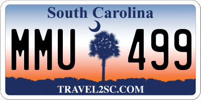 SC license plate MMU499