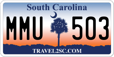 SC license plate MMU503