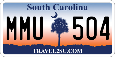 SC license plate MMU504