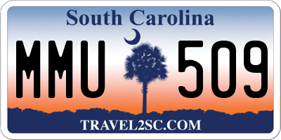 SC license plate MMU509