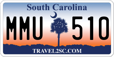 SC license plate MMU510