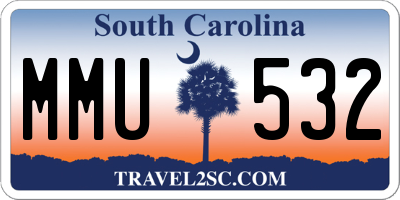 SC license plate MMU532