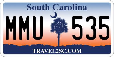 SC license plate MMU535