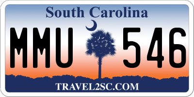 SC license plate MMU546