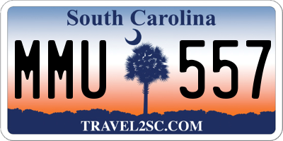 SC license plate MMU557