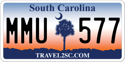 SC license plate MMU577