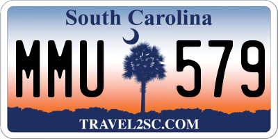 SC license plate MMU579