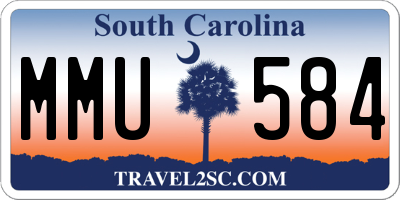 SC license plate MMU584