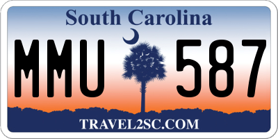 SC license plate MMU587