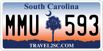 SC license plate MMU593