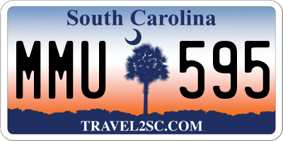 SC license plate MMU595